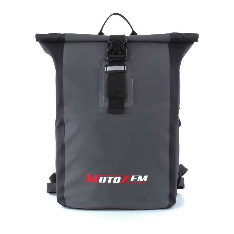 MotoZem водоустойчива раница черно-сива