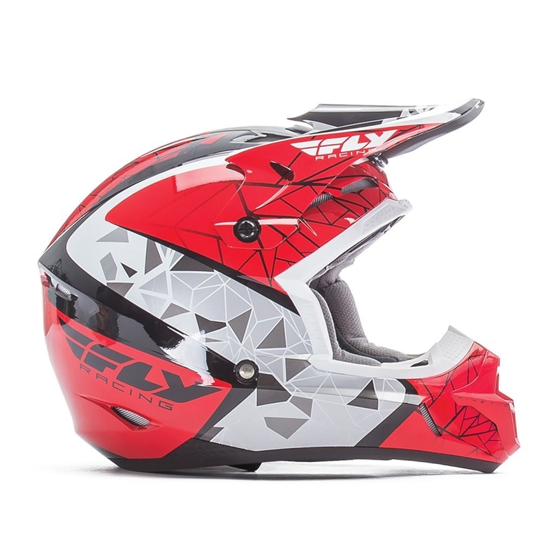 Motokrosová přilba FLY Racing Kinetic CRUX - USA červeno-bílo-černá výprodej