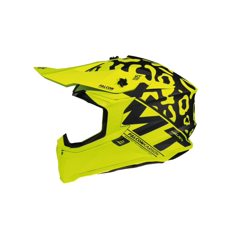 Motokrosová přilba MT Falcon Karson fluo žlutá matná