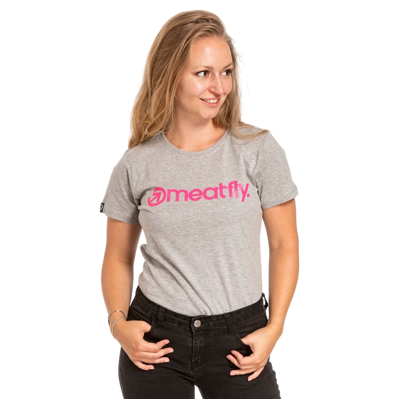 Дамска тениска Meatfly Ladies MF Лого сиво разпродажба