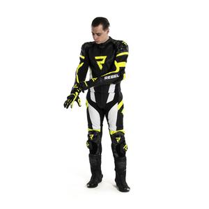 Rebelhorn Rebel Black-White-Fluo Yellow Мотоциклетен комбинезон разпродажба
