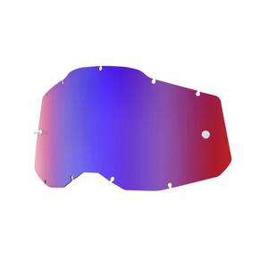 Plexi 100% Racecraft 2/Accuri 2/Strata 2 синьо/червено огледало (против замъгляване)