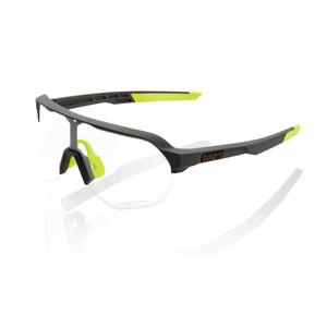 Слънчеви очила 100% S2 Soft Tact Cool Grey Grey-Yellow (фотохромно стъкло)