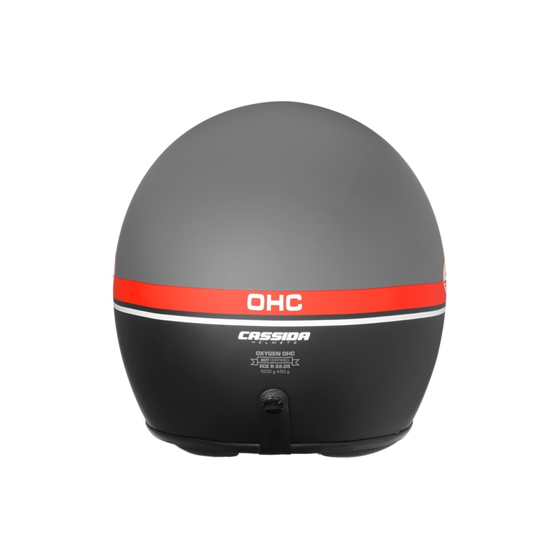 Отворена мотоциклетна каска Cassida Oxygen Jawa OHC сиво-червено-черно-бяло
