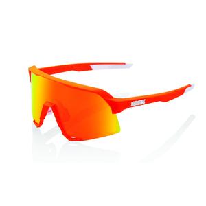 Слънчеви очила 100% S3 Soft Tact Neon Orange (червени лещи HIPER)