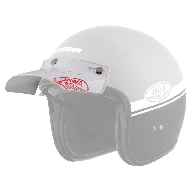 Плоска козирка за каски Cassida Oxygen Jawa бяла