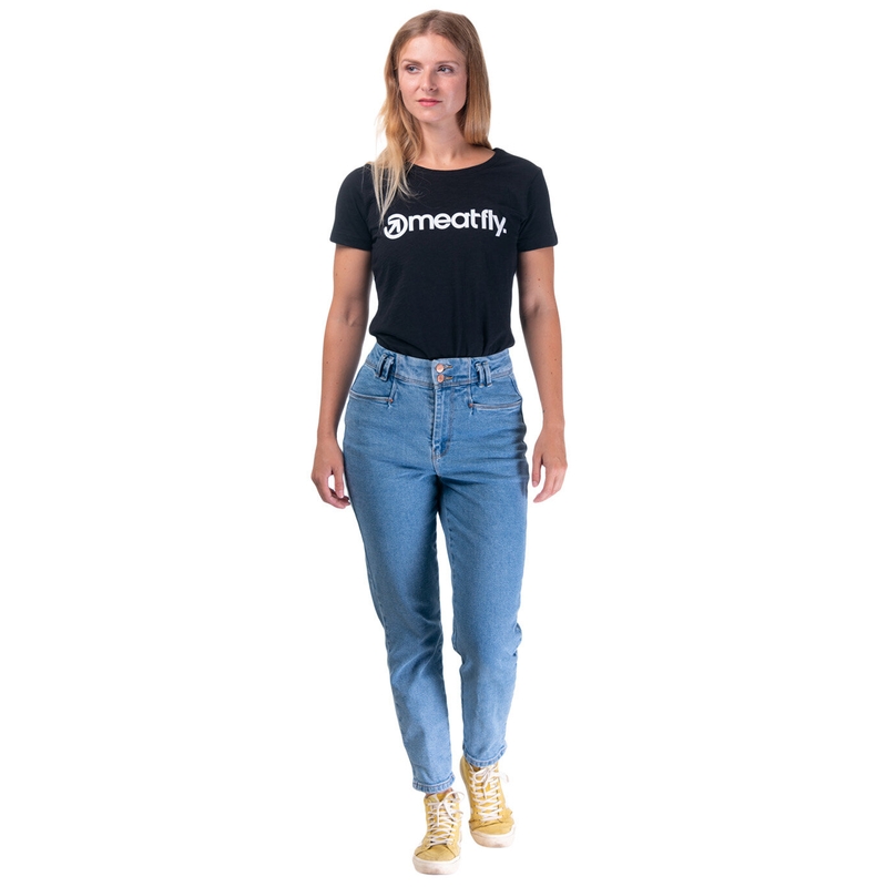 Дамска тениска Meatfly Ladies MF Logo black разпродажба