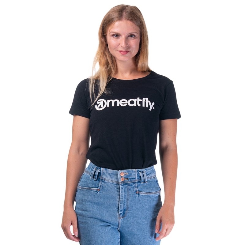 Дамска тениска Meatfly Ladies MF Logo black разпродажба