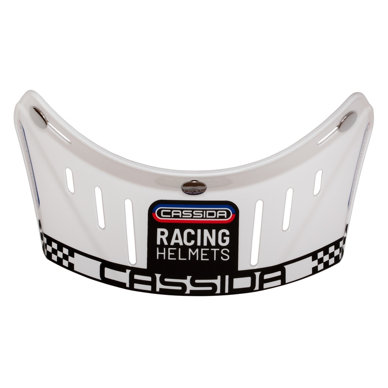 Плоска козирка за каски Cassida Oxygen Racing Spirit бяла