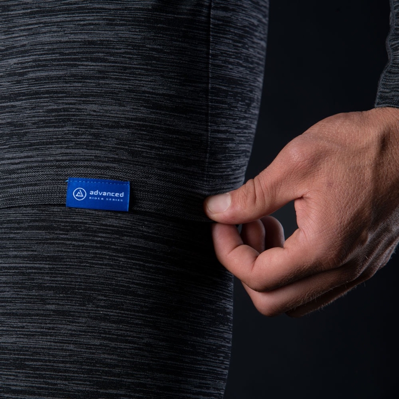 Oxford Advanced Base Layer Черно-сива термална тениска - дълъг ръкав
