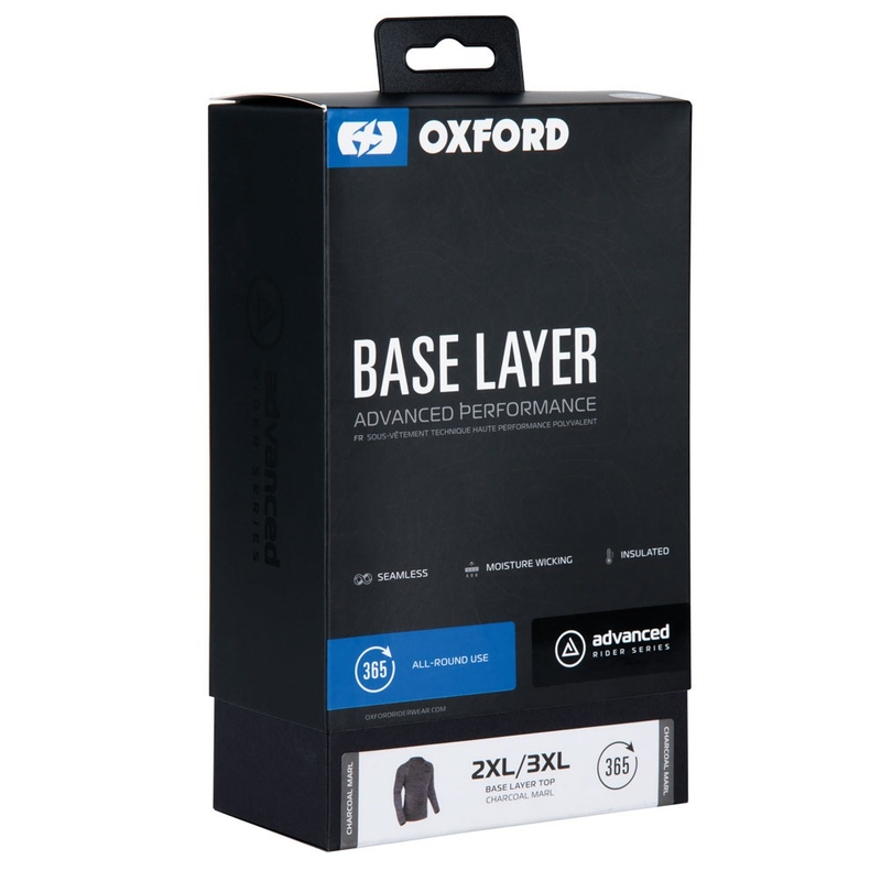Oxford Advanced Base Layer Черно-сива термална тениска - дълъг ръкав