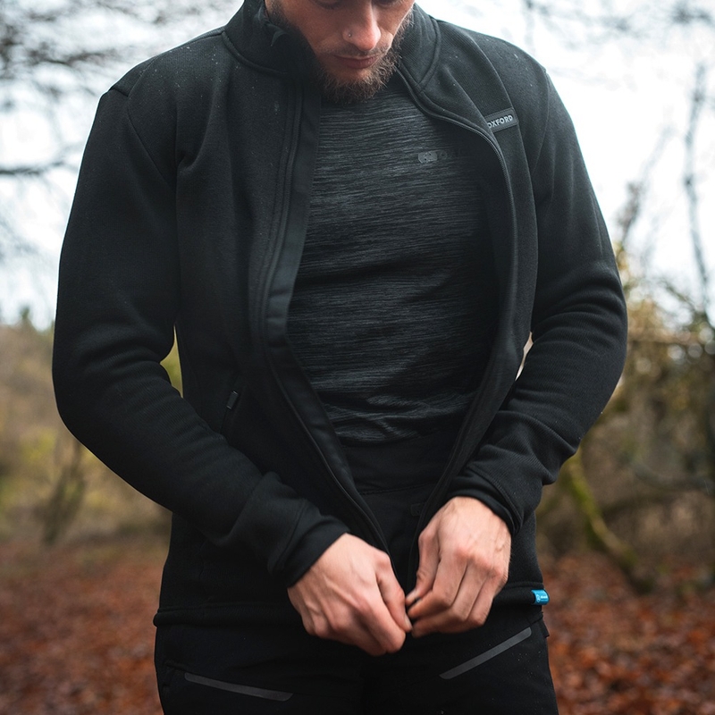 Oxford Advanced Base Layer Черно-сива термална тениска - дълъг ръкав