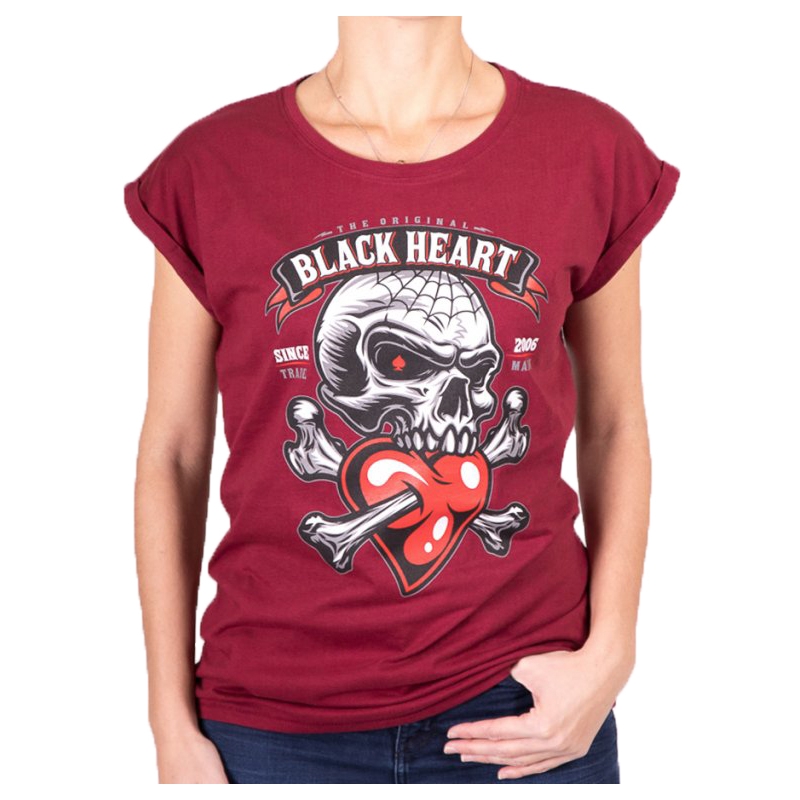 Дамска тениска Black Heart Romantic Lover Ext red