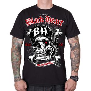 Мъжка тениска Black Heart Skull Bones black разпродажба