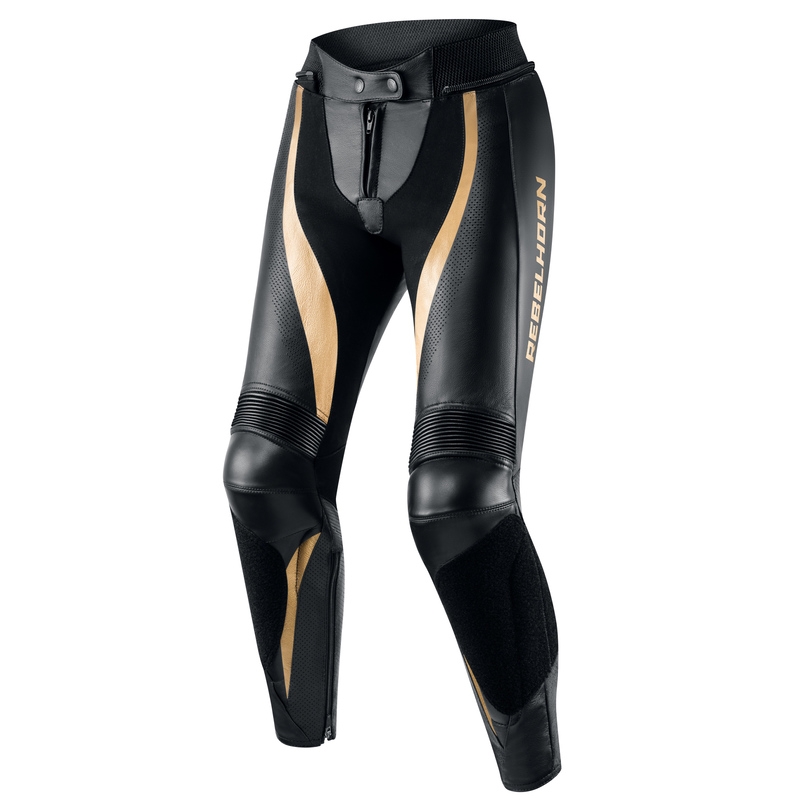 Дамски панталони за мотоциклети Rebelhorn Rebel Gold and Black