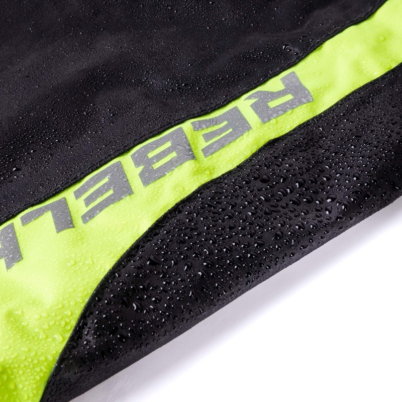 Moto kalhoty do deště Rebelhorn Patrol fluo žluto-černé