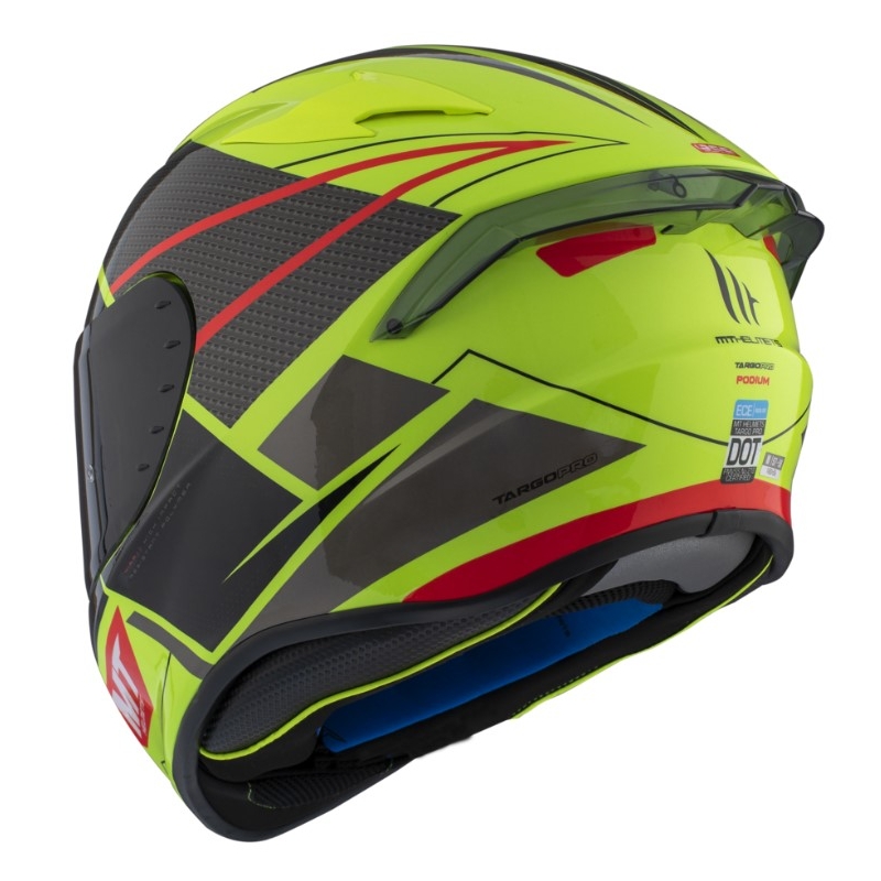 Integrální přilba na motorku MT FF106 Pro Targo Pro Podium D1 fluo žluto-červeno-černá výprodej