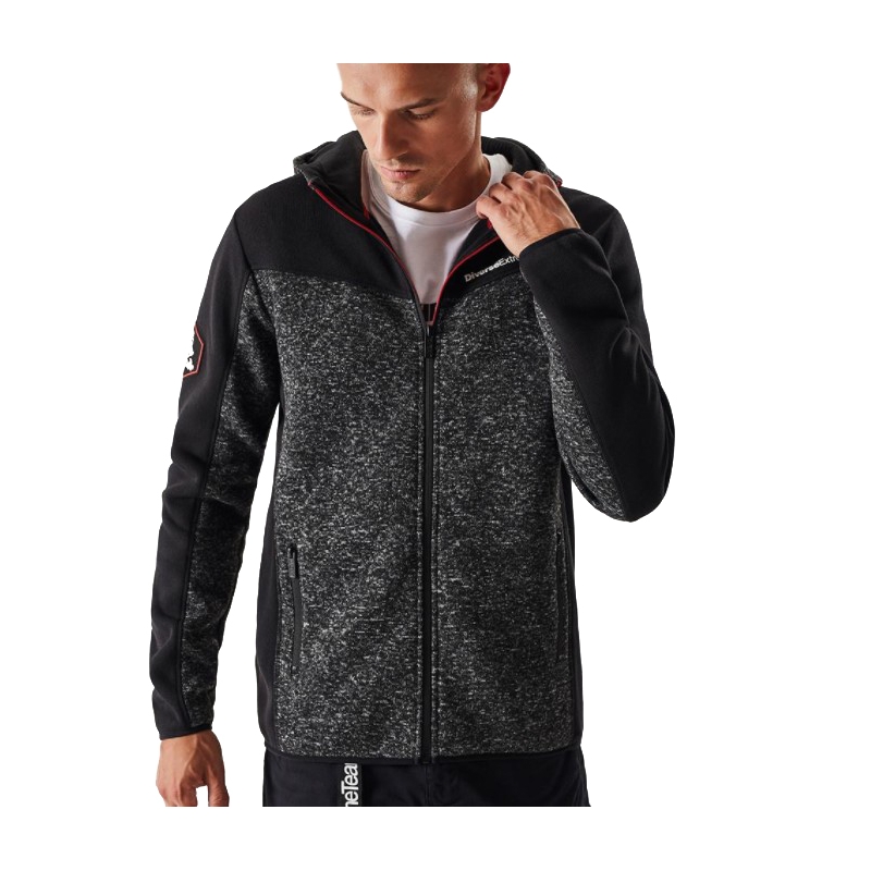 Мъжка поларена качулка DAKAR Cross 4 black-grey