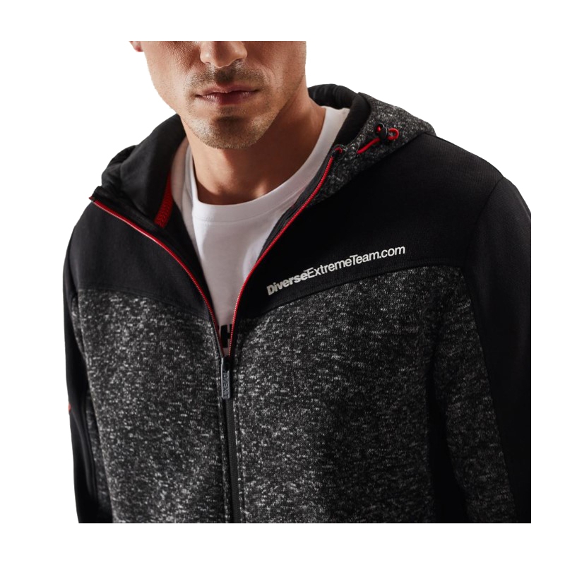 Мъжка поларена качулка DAKAR Cross 4 black-grey
