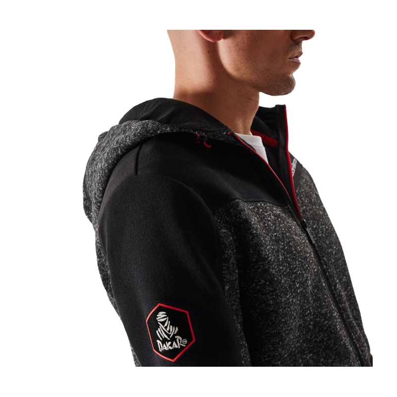 Мъжка поларена качулка DAKAR Cross 4 black-grey