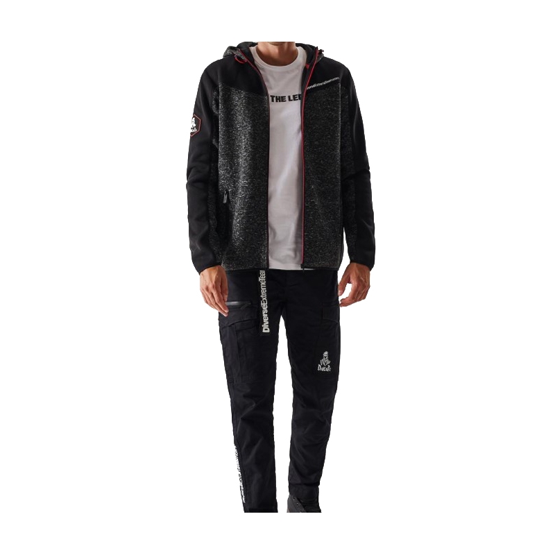 Мъжка поларена качулка DAKAR Cross 4 black-grey
