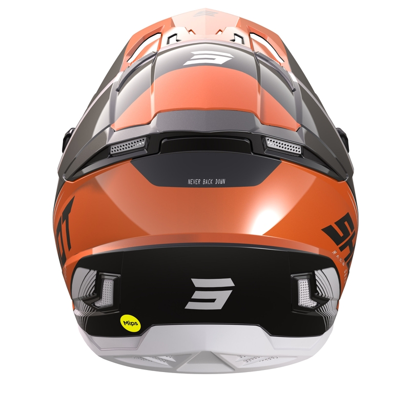 Motokrosová přilba Shot Core Fast černo-bílo-oranžová