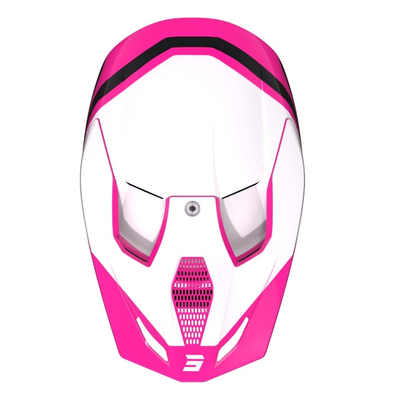 Motokrosová přilba Shot Race Sky bílo-růžová