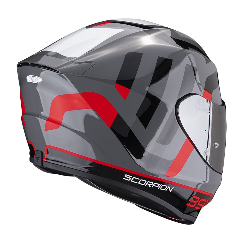 Интегрална мотоциклетна каска Scorpion EXO-391 Arok сиво-червено-черна разпродажба