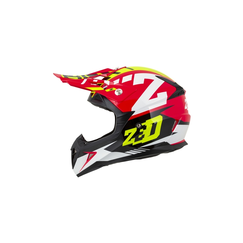 Motokrosová přilba ZED X1.9 červeno-fluo žluto-černo-bílá