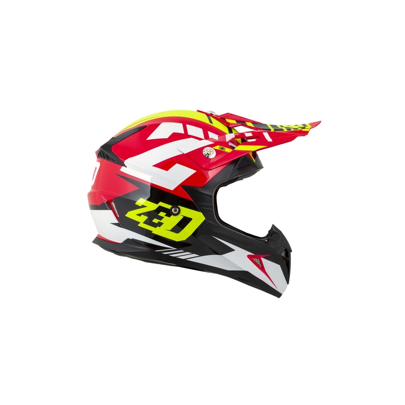 Motokrosová přilba ZED X1.9 červeno-fluo žluto-černo-bílá