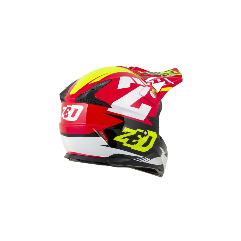 Motokrosová přilba ZED X1.9 červeno-fluo žluto-černo-bílá