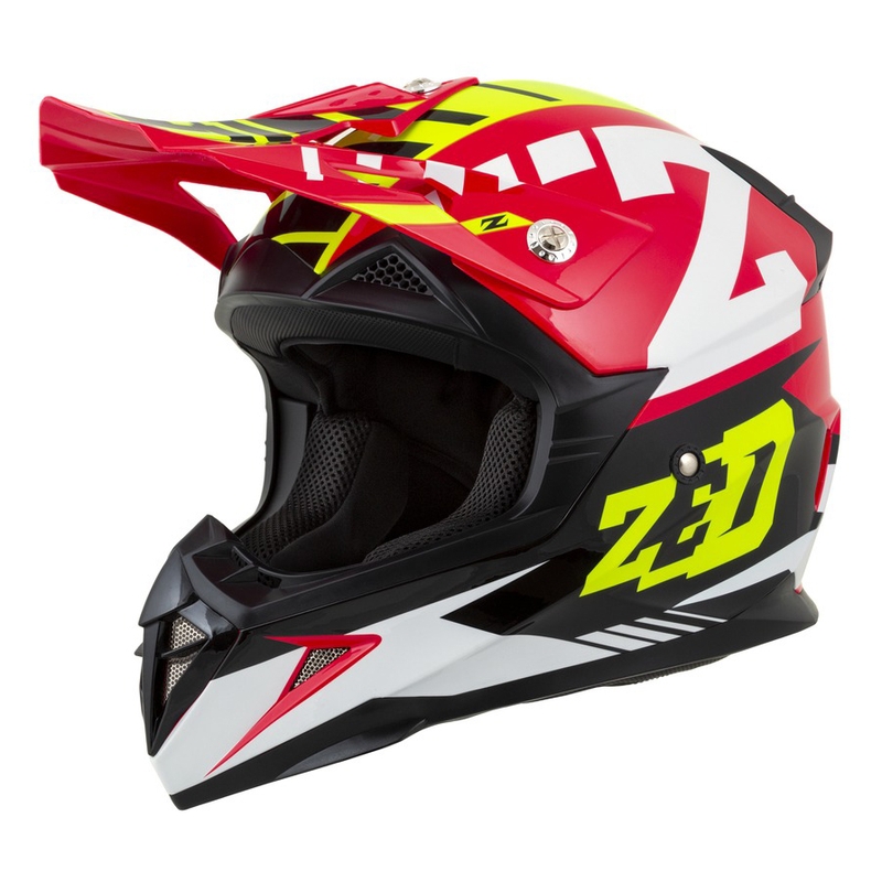 Motokrosová přilba ZED X1.9 červeno-fluo žluto-černo-bílá