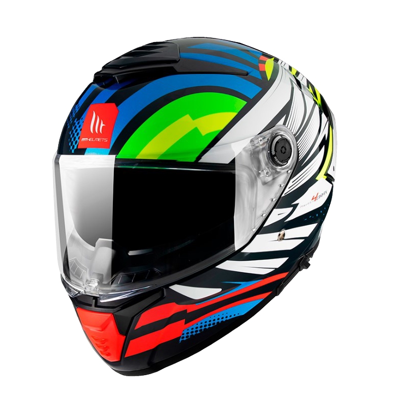 Integrální přilba na motorku MT Thunder 4 SV Drax B7 černo-červeno-zeleno-modro-bílá