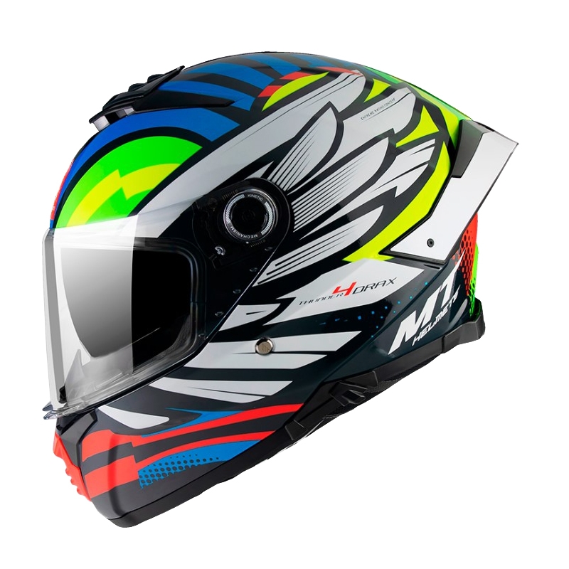 Integrální přilba na motorku MT Thunder 4 SV Drax B7 černo-červeno-zeleno-modro-bílá