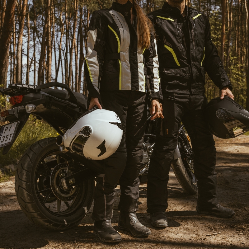 Дамско яке за мотоциклет Ozone Sahara Black-Grey-Fluo Yellow разпродажба