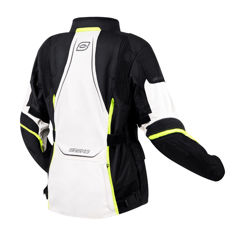 Дамско яке за мотоциклет Ozone Sahara Black-Grey-Fluo Yellow разпродажба