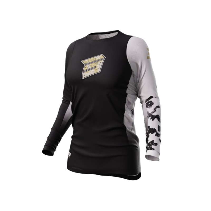Дамска тениска за мотокрос Shot Contact Shelly 2.0 black-white-brown разпродажба