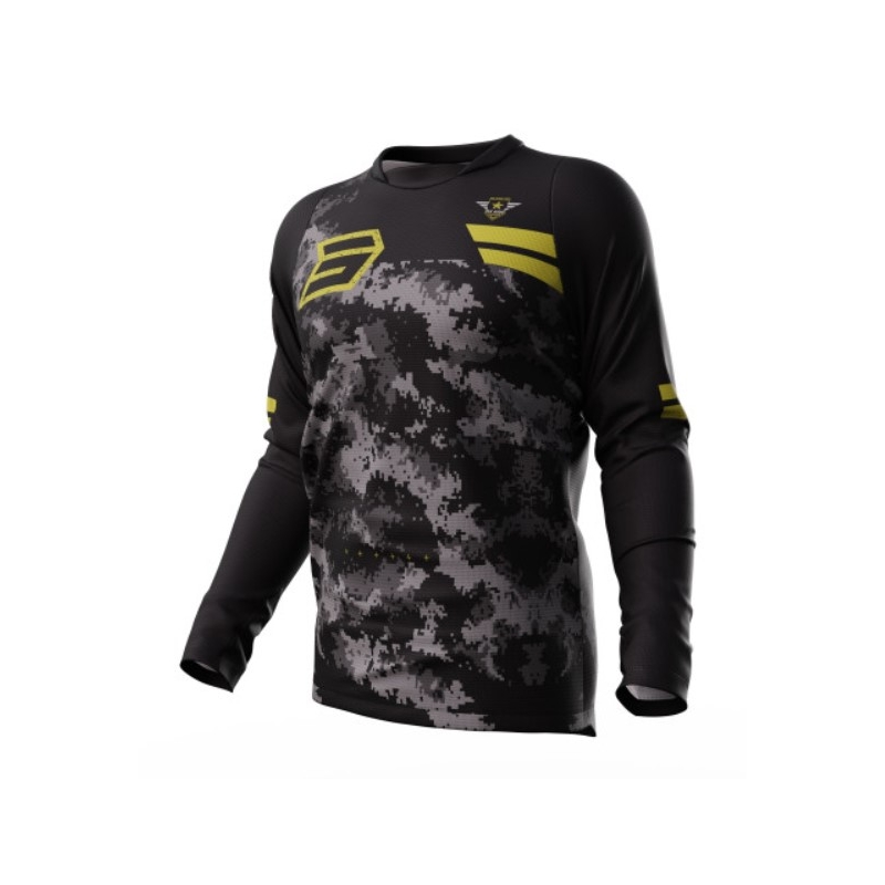 Тениска за мотокрос Shot Devo Army black-grey-gold разпродажба