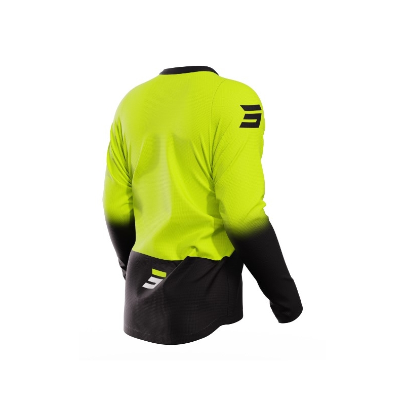 Motokrosový dres Shot Devo Reflex černo-fluo žlutý