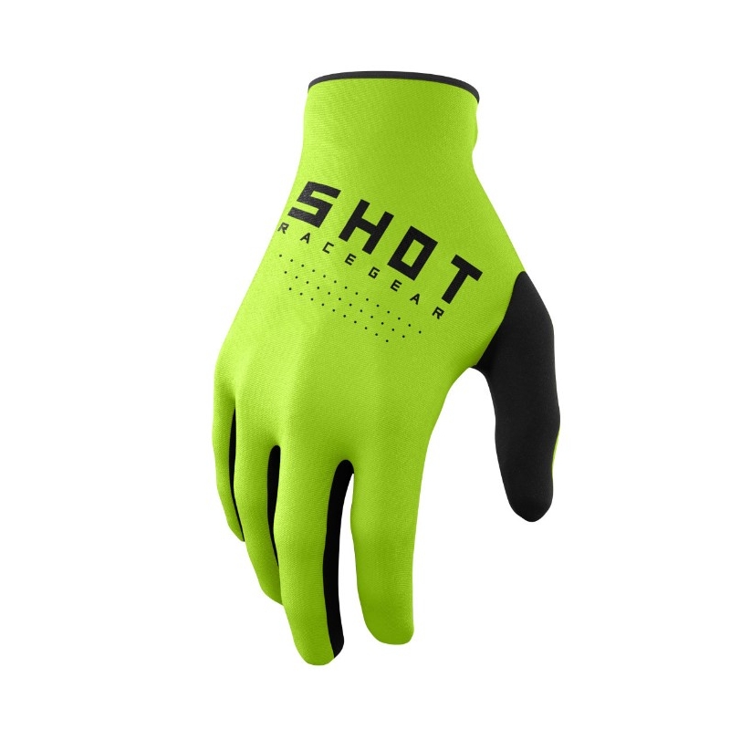 Ръкавици за мотокрос Shot Raw black-fluo green разпродажба