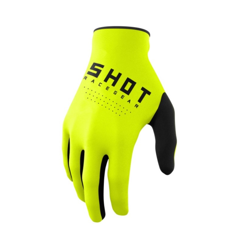 Ръкавици за мотокрос Shot Raw black-fluo yellow разпродажба