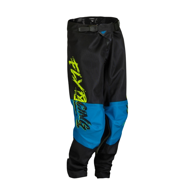 Dětské motokrosové kalhoty FLY Racing Kinetic Khaos hi-vis černo-modré výprodej