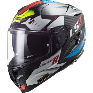 Интегрална каска за мотоциклет LS2 FF327 Challenger CT2 Sporty черно-бяло-синя