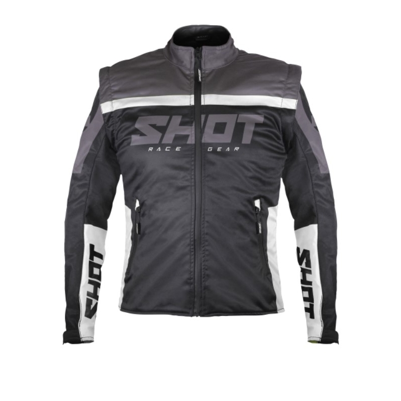 Софтшел яке Shot Softshell Lite 2.0 черно и бяло разпродажба
