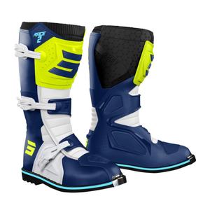 Shot Race 2 Blue-White-Fluo Yellow Мотоциклетни ботуши