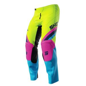 Shot Raw Kid Tracer Pink-Blue-Fluo Yellow Детски панталони за мотокрос разпродажба