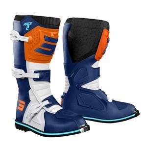 Детски мотоциклетни ботуши Shot Race 2 Blue, White and Orange