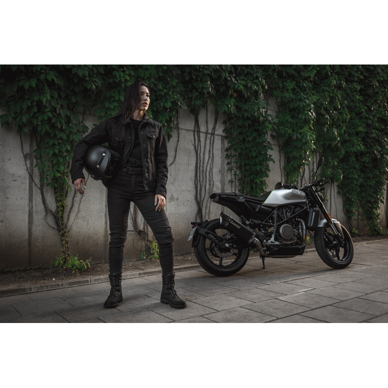 Дамски дънки за мотоциклет PANDO MOTO Kusari Cor 01 black разпродажба