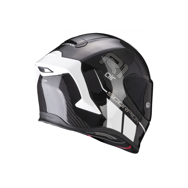 Integrální přilba Scorpion EXO-R1 Carbon Air Corpus II černo-bílá - II. jakost