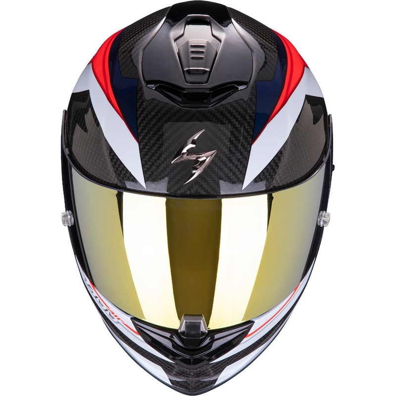 Integrální přilba Scorpion EXO-1400 Carbon Air Legione černo-červeno-modrá - II. jakost